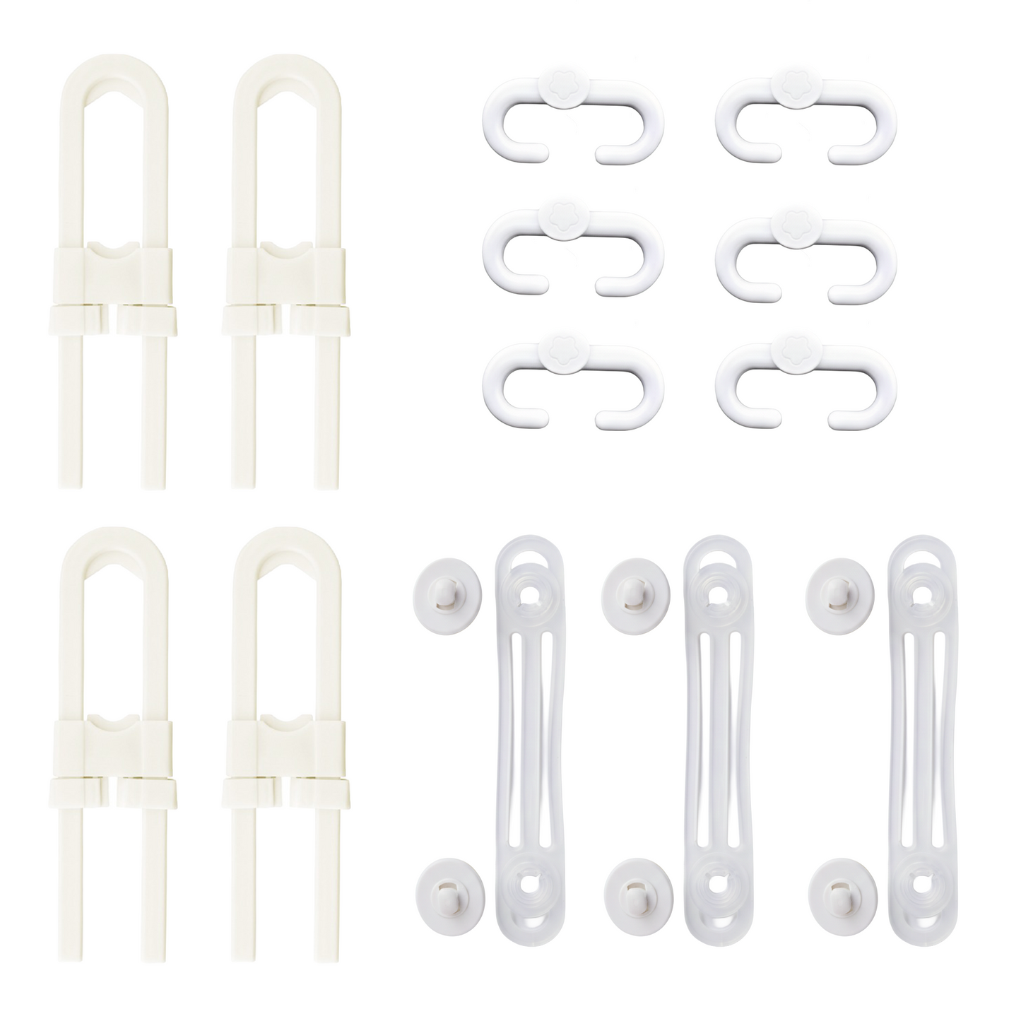 BeeKidd Sliding Door & Window Combo for Baby Proofing - Baby Safety Sliding Lock (V1), Baby Safety Sliding Lock (V2) & Big Multi-Purpose Safety Lock | Complete Sliding Area Safety Kit for Babies & Toddlers