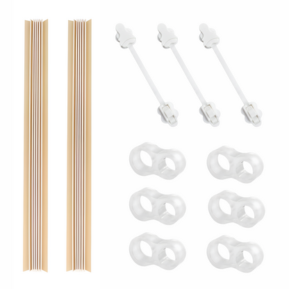 BeeKidd Bathroom Safety Combo for Baby Proofing - Safety Toilet Lock, Door Stopper & Finger Pinch Guard | Complete Bathroom Child Safety Kit for Babies & Toddlers