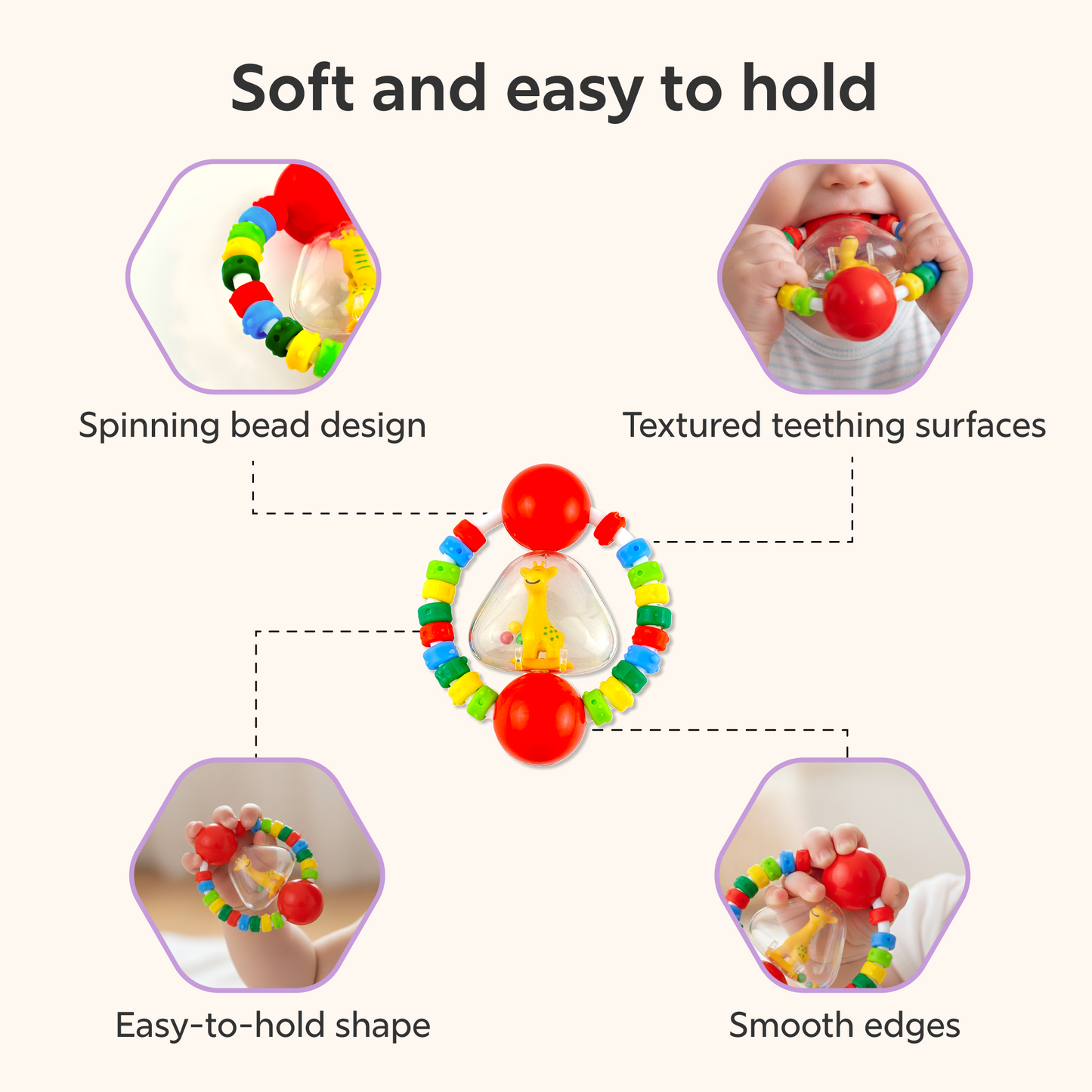 Spinning Giraffe Bead Teether