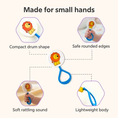 Little Lion Drum Rattle