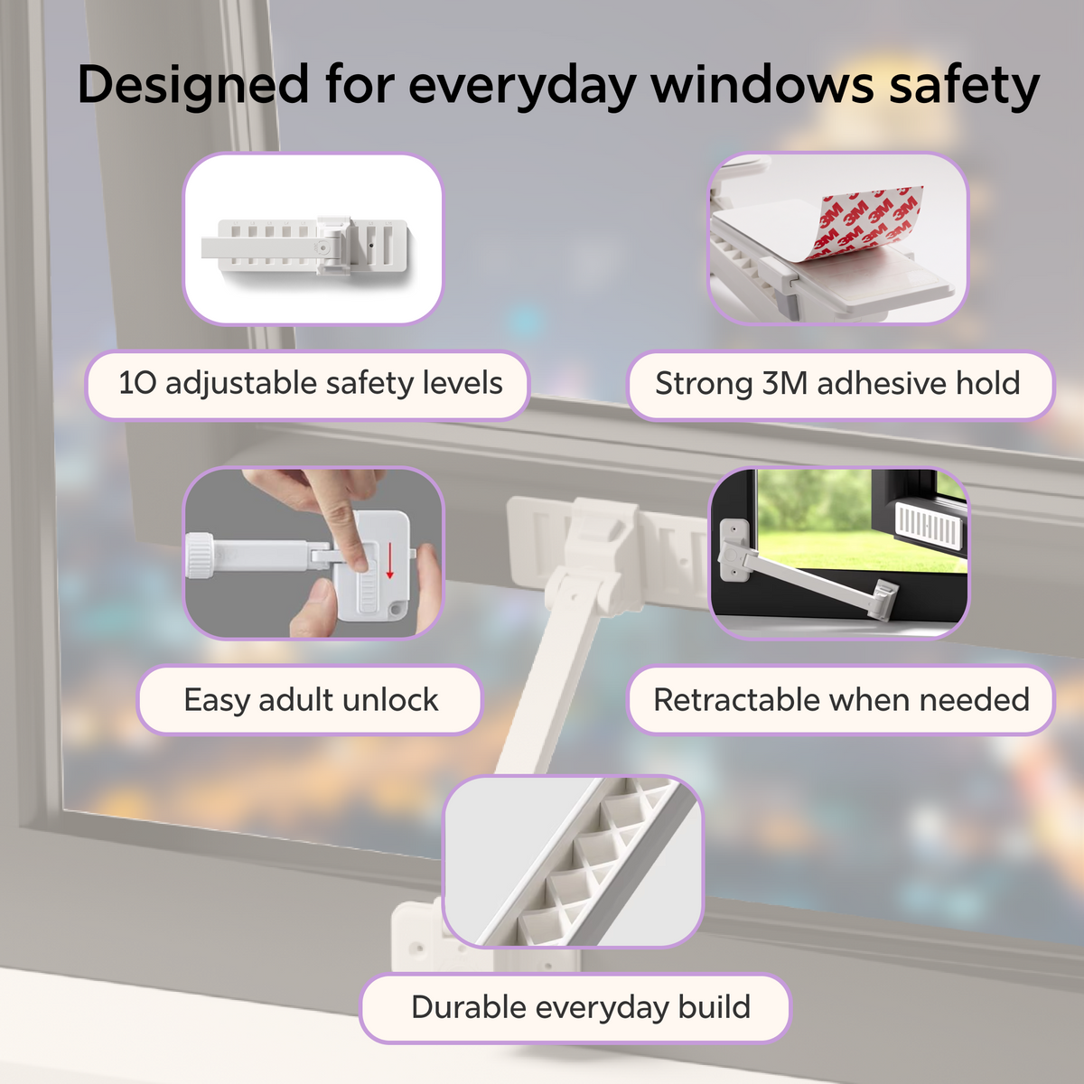 Window Safety Adjustable Lock