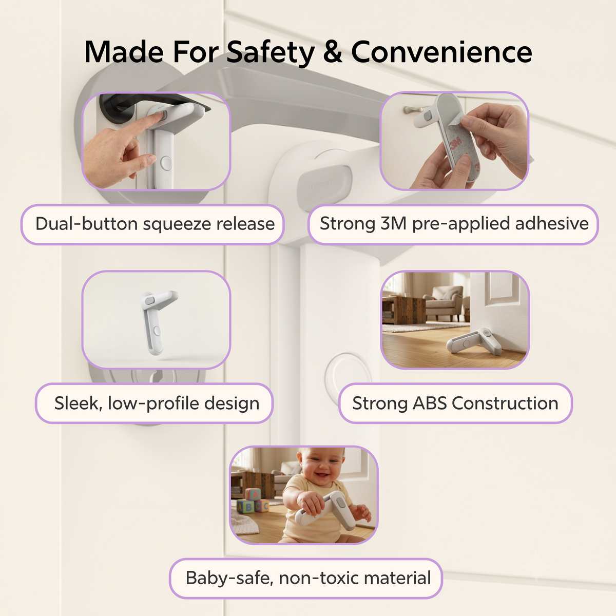 Toddler Safety Door Lever Lock