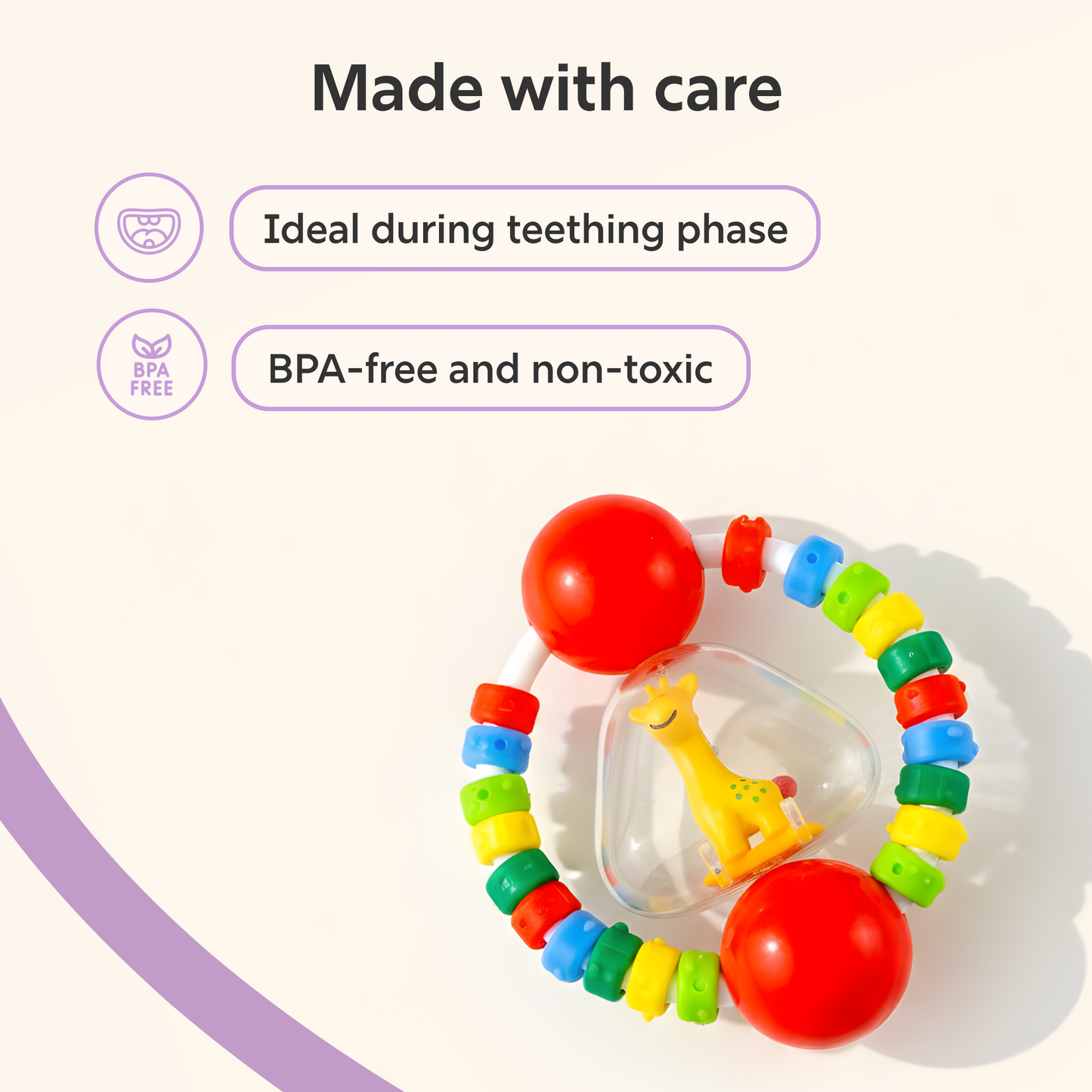 Spinning Giraffe Bead Teether