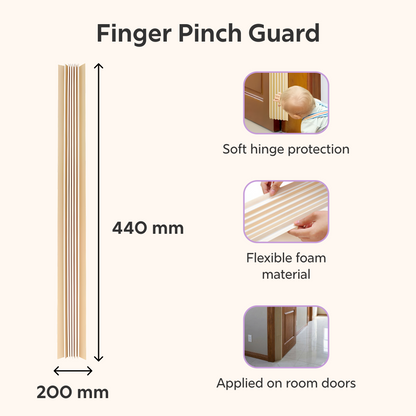 BeeKidd Bedroom Sleep Safety Combo for Baby Proofing - Baby Safety Swing Down Bed Rail, Finger Pinch Guard & Door Stopper | Complete Bedroom Safety Kit for Babies & Toddlers