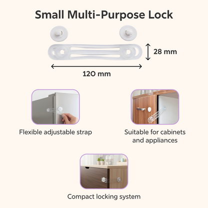 BeeKidd Electrical Safety Combo for Baby Proofing - Plug Protectors, Small Multi-Purpose Safety Lock & Safety Drawer Lock | Complete Electrical & Storage Safety Kit for Babies & Toddlers