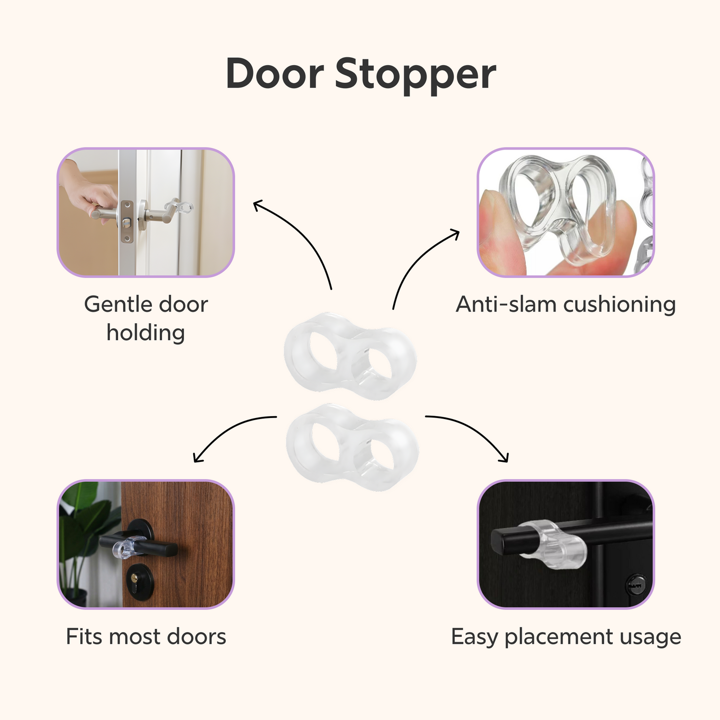 BeeKidd Bedroom Sleep Safety Combo for Baby Proofing - Baby Safety Swing Down Bed Rail, Finger Pinch Guard & Door Stopper | Complete Bedroom Safety Kit for Babies & Toddlers