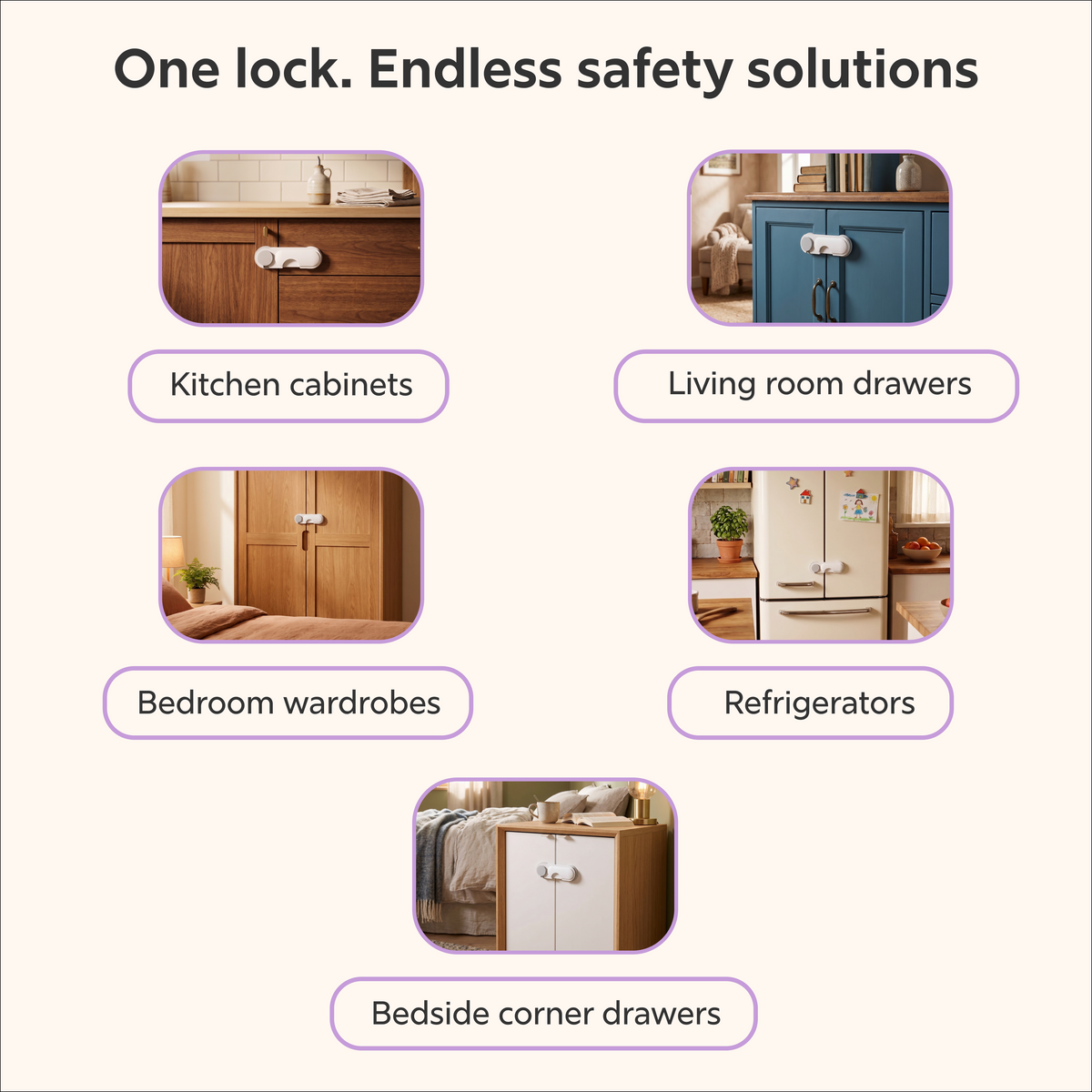 Beekidd Cabinet Shield Lock